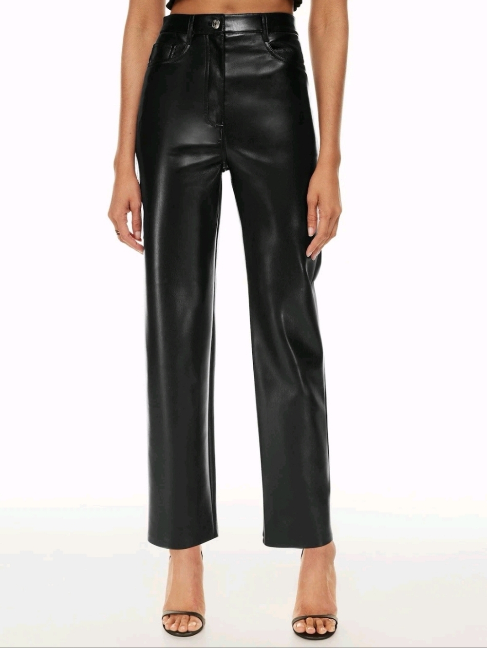 Aritzia Wilfred Melina Vegan Leather Pants - Black - Size 6